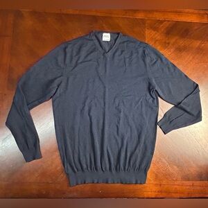 Zara Men's Deep Blue V-Neck Sweater size M